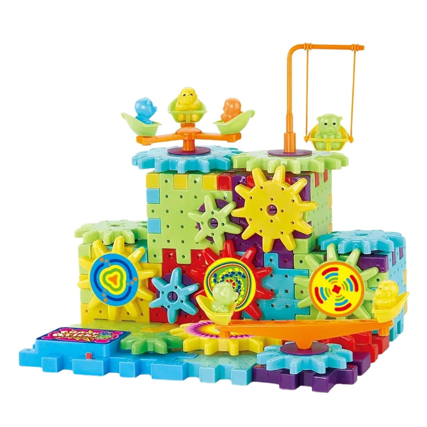Rotating Building Blocks with Gears for STEM Learning 81pcs