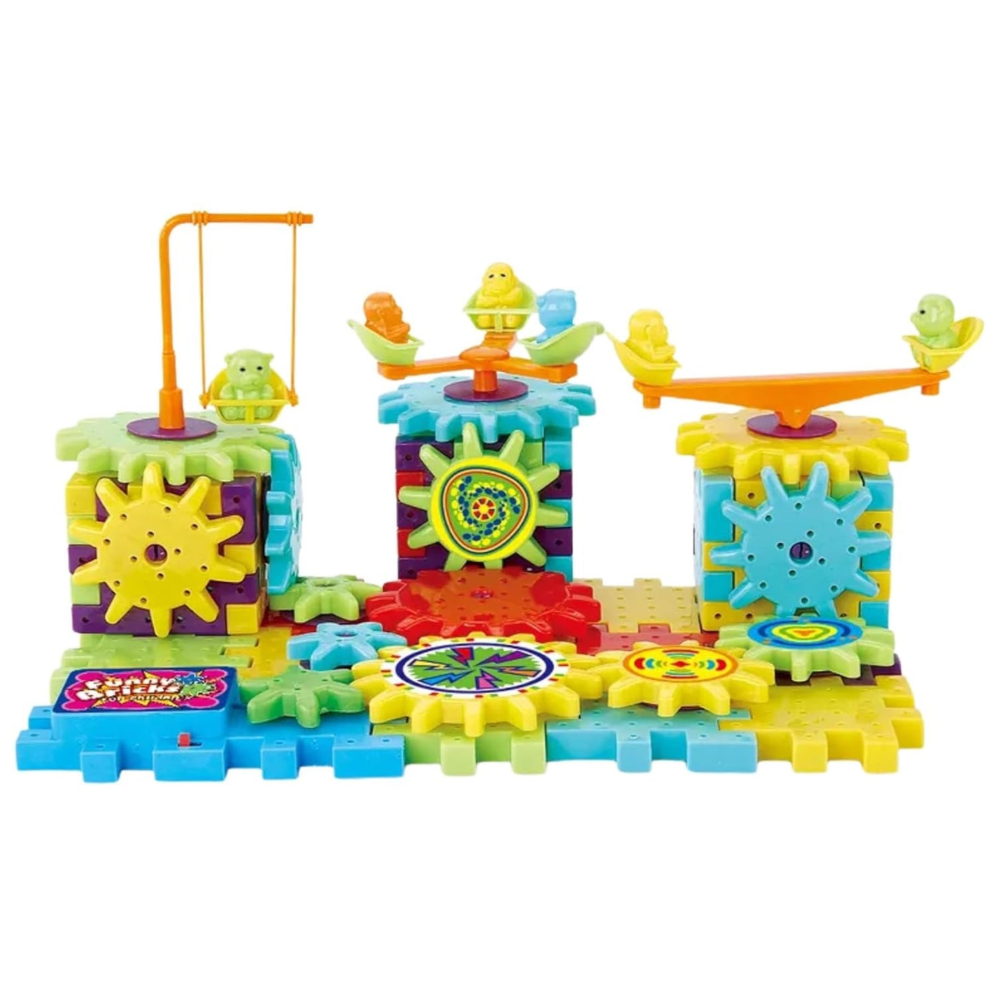 Rotating Building Blocks with Gears for STEM Learning  81pcs